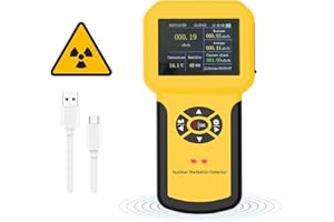 LYCEBELL Compteur Geiger 886A, Détecteur de Radiation Nucléaire Professionnel avec Alarme et Enregistrement de Données, Rayonnement Dosimètre Personnel Radioactivité Moniteur Portable pour Bêta Gamma Rayons X