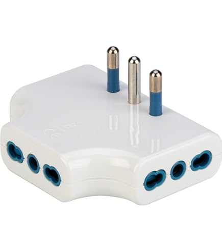Adapter-Set 6 Stück – Italienische Stecker Auf Schuko, 16 A, Weiß, Kindersicher – Ideal Für Reise, Geräte & Haushalt