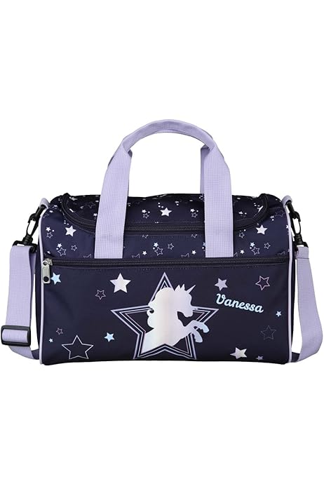 Minimutz Sporttasche Für Kinder Personalisierbar - Schwimmtasche 26L Mit Namensdruck (Schwarz)