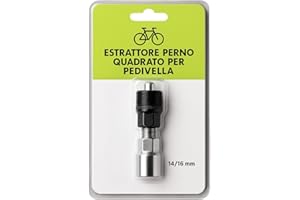 Terryshop74 Estrattore Perno Quadrato pedivella Bici – Attrezzo smontaggio guarnitura con Filetto Compatibile 14/16 mm – Utensile Professionale per Riparazione Biciclette