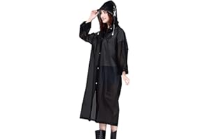 HAOZAIKEJI Ponchos Pluie Imperméable en EVA Cape de Pluie pour Adultes et Enfants Long Manteau avec Capuche et Manches Réutilisable Imperméable de Festivals Camping Randonnées Cyclisme Raincoat