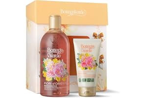 Bottega Verde - Cofanetto Regalo Fiori d'Oriente, con Bagnodoccia 400 ml e Crema Mani 75 ml, Profumo di Ylang Ylang e Rosa Damascena, Idea Regalo