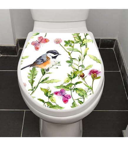 4 Stück Unterwasser-Toilettensitz-Aufkleber – Korallenfische, Wasserdicht, 30 X 30 Cm