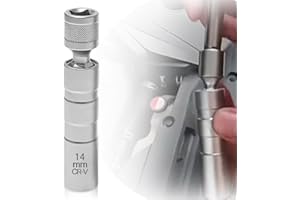 TUZHE 14mm/16mm Chiave Candela Universale Magnetica Chiave Candele Presa per Candela Strumento di Rimozione per Rimuovere Le Candele Dell'auto (14 mm)