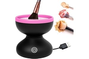 ALLJIA Make up Brush Cleaner Machine Pro. Wash in Seconds, 3.5" Electric Makeup Brushes Cleaner, Various Types of Makeup Brushes Cleaning Available, Gifts to Her