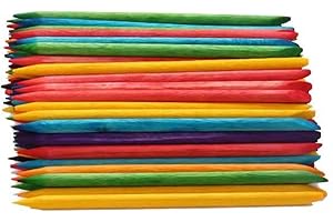 UNVOJL Colorful Wood Stylus Tools DIY Wooden Stylus Stick Heavy Duty Art Sticks Scratch Art Stylus (50)