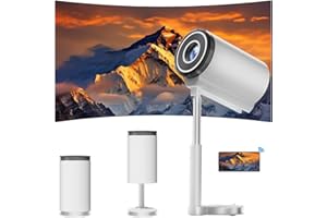 IVILON Proiettore Portatile Supporto Estensibile WiFi6+BT5 Android13,Proiettore Soffitto Correzione automatica Direzione Verticale,Supporto per L'installazione Sul Soffitto Supporto per la riproduzione 4K