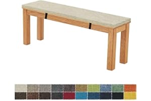 FIOVIP cojín de Banco 80X30X3CM Funda extraíble, Lavable, Doble, Antideslizante, Muy elástica, Adecuada para Bancos de jardín, Columpios, terrazas, Bancos de Interior(Blanco