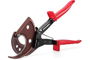 Coupe-câbles à cliquet, coupe-fil robuste Dechengbao HS520A pour câble en cuivre aluminium jusqu'à 400 mm², coupe-câbles à cliquet
