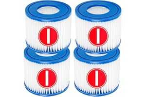 YanBan Cartucho de Filtro de Piscina Compatible con Best-Way 58381 Bomba de Filtro, Paquete de 4 filtros de Repuesto compatibles con Flowclear Tipo I