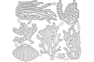 PLGEBR Fustelle da taglio in metallo sotto mare per fai da te fai da te, per realizzare piante animali oceaniche, scrapbooking, biglietti trasparenti e timbri