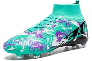 XINGHUANHUA Scarpe da Calcio da Uomo Scarpe Alte da Calcio in Erba Sintetica Scarpe Sportive da Bambino da Interno Scarpe da Atletica da Allenamento all'aperto