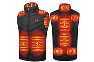 joyvio Heated Vests - Heated Body Warmer for Women/Men Heated Gilet, 3 Temperature Levels Electric Heating Jacket, Machine Washable Heated Waistcoat for Outdoors, Hiking (Excluded Power Pack)