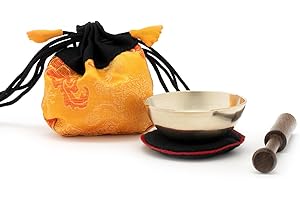 KLANGSCHALEN-CENTER Kit mini bol chantant avec sacoche jaune -5085-