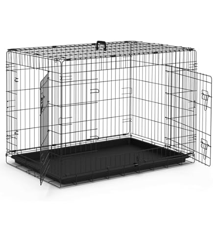 Gabbia Per Cani Midwest Ultima Pro 91 Cm - Metallica, Pieghevole, 2 Porte, Diviso E Vaschetta | Extra Resistente