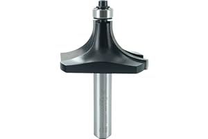 ENT EUROPEAN NORM TOOLS ENT 14386 Fresa de redondeo, en carburo, vástago (S) de 12 mm, diámetro (D) de 57,1 mm, NL 28,6 mm, R 22,2 mm, SL 45 mm, con rodamiento de bolas