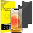 JETech Privacy Screen Protector for iPhone 12/12 Pro 6.1-Inch, Anti Spy Tempered Glass Film, 2-Pack