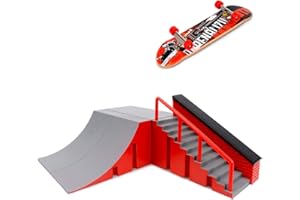 MOMSIV Juego de accesorios de minipatín y rampa de bricolaje, kit de rampa de patineta de patinaje, juego deportivo para niños y niños (B)