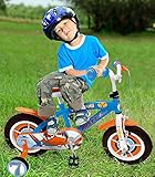 12 Zoll Planes Dusty Kinderfahrrad + Planes Scooter im Set ab 3 Jahren - 3
