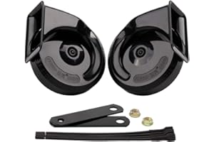 ‎FARBIN FARBIN Auto Horn für LKW Motorrad High/Low Tone Super Loud Horn 12v wasserdichte elektrische Horn (Schwarzes Horn)
