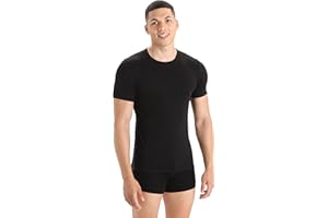 Icebreaker Anatomica Maglietta Sport a Maniche Corte Uomo - Intimo Termico in Lana Merino per Escursioni, Sport, Corsa, Fitness