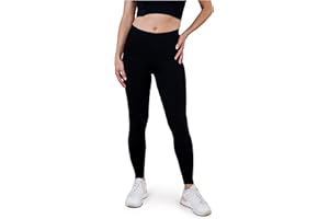 SES blickdichte Leggings Damen Baumwolle Größe 32-34 bis 56-58 - Baumwoll Leggings Damen lang mit Perfekter Passform & Komfort für vielfältige Looks