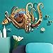 Produktbild Pmhhc Wandaufkleber 3D Tiefsee Octopus Wandaufkleber Schlafzimmer Wohnzimmer Schlafsaal Hintergrund Abnehmbar Selbstklebend