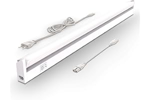 B.K.Licht - Lumière cuisine sous meuble avec interrupteur marche/arrêt, blanc chaud à blanc neutre réglable, extensible, éclairage LED cuisine sous meuble, lampe led, 54,7x6,1x2,4 cm, blanc