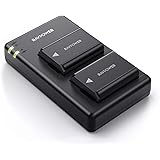 RAVPower NP FW50 Akku (2 Stück) und USB Ladegerät für Sony Alpha 7 / 7 ii / 6000 / 6400 / 6500 / 6300 / 5100 NEX-7 NEX-6 NEX-F3 NEX-3 Nex-5 NEX-5N NEX-5T SLT A55V A33 A35 A37 usw, Ersatzakkus 1100mAh