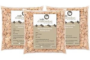Almendra Sin Piel TOSTADA de Portugal 3kg | Ideal para Dieta Vegana, Vegetariana, Keto, Paleo y Macrobiotica | Perfecta para Transformar en Harina, Crema y Bebida de Almendras, de Vale D'Amendoa