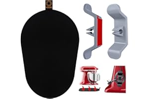 OUDIZZ Alfombrilla Deslizante para Batidora KitchenAid para Procesador De Alimentos Kitchen Aid Accesorios Con 2 Organizado De Cables Cocina Mover Batidora con KitchenAid 5-8 Qt