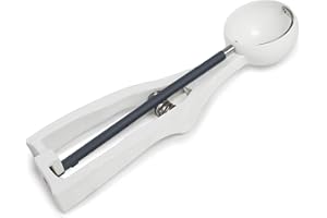 Lacor - 67040 - Cuillère à Crème Glacée, Ration de Boule de Crème Glacée, Biscuit et Pâte de Fruit, Lave-vaisselle Amical, 5cm, 24 Boules/L, 22cm, Blanc