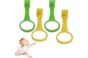 GERCHAM 4PCS Anelli Box Bambini,Maniglie Box Bambini,anelli box bambini per alzarsi in piedi,Anelli Lettino Aiuta i Bambini a Imparare a Stare in Piedi，Anello di Allenamento dell'equilibrio