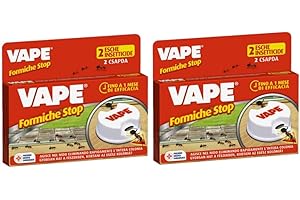 MAUQI® Stop Formiche - 2 Confezion2 da 2 Esche in Gel (2 VAPE 4 Esche Totale)
