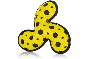 Knuffelwuff Tri Flyer Jouet pour chien, jaune, en caoutchouc et tissu, adhérent, doux pour les dents et renforcement des liens, idéal pour jouer et l'entraînement de conditionnement pour tous les