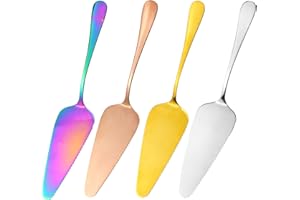 WakiHong Paletta per Dolci 4 Pezzi Paletta per Torta Acciaio Inox Cake Server per Sala da Pranzo,Cucina,Torte,Ristoranti,Feste(Colore Misto)
