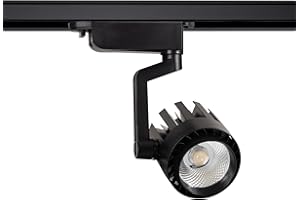 LEDKIA LIGHTING Foco Carril LED Monofásico 30W Dora Negro 5000K Blanco Frío