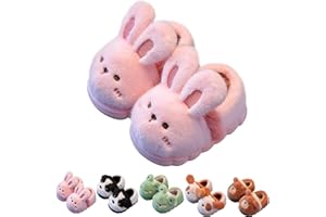 KEYUSHOP Kinder Hausschuhe für Mädchen Jungen Kleinkind niedlich Cartoon Tier Slipper Winter Plüsch warme Slip-On Comfy Preppy Hausschuhe Indoor Outdoor