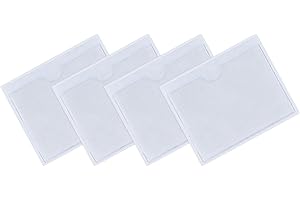 FHYFGFY Transparent Auto-adhésif Parking Titulaire de permis Pack de 4 Billet et Note Sticky arrière protéger Couverture pour Voiture, Badges, Pare-Brise