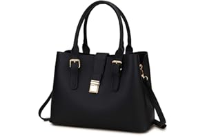 VASCHY Handbags for Ladies, PU Leather Women Handbags & Shoulder Bags 3 Ways to Carry Cross Body Bag for Work Daily Stylish Top Handle Bag with Triple Compartments