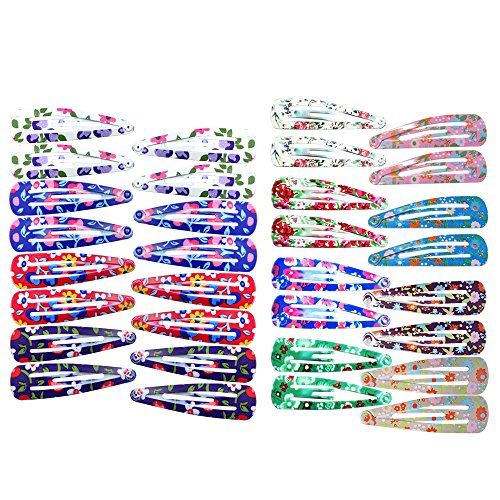 COM-FOUR® Haarspangen Haarclip blumig (32 Stück)