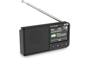 SPC Jetty Lite Dab+ | Radio portátil con Dab+/FM RDS | 80 Presintonías | Pantalla TFT 2,4” a Color | Bluetooth y Jack para Auriculares | Batería hasta 7h | Despertador y Snooze – Negro
