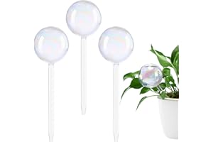 Joycabin Glass Plant Watering Globes, 200 ML Colorful Plant Waterer, Self Watering Feeding System for Indoor and Outdoor Use, 7cm Diameter, 3 Pcs