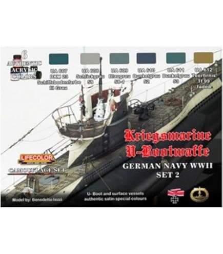  Lifecolor Set Peinture Camouflage Tanks Allemands WW2 - Set 1 Acrylique