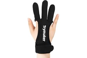 Trymaker Archery Glove,Protective Gloves for Recurve Bow and Compound Bow Men and Women,Finger Tab for Hunting Bow with Archery Equipment and Accessories,S,M,L,XL Size
