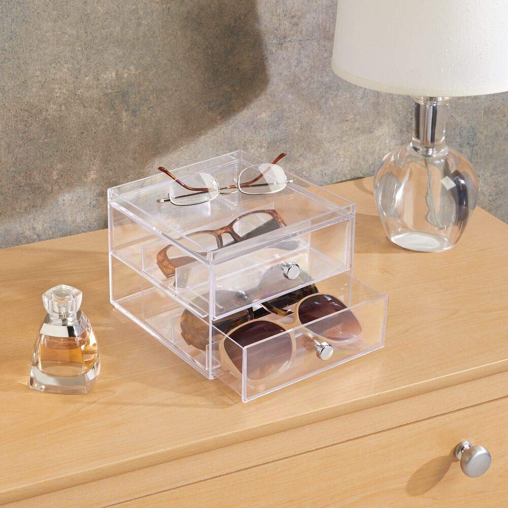 mDesign-Boite-de-Stockage--Lunettes-Support--Lunettes-Pratique-Accessoire-de-Rangement-Intelligent