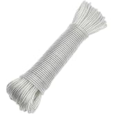 YIKAOMAI&reg; 30 m Washing Line with Steel Core for Outdoor, Corrosion and Water Resistant, Extra Strong Washing Line with a Load