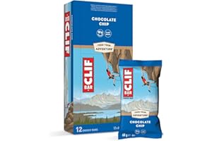 CLIF BAR | Energieriegel – Protein Riegel | mit 10g pflanzlichem Eiweiß | Chocolate Chip| Energy Bar | 12 x 68 g