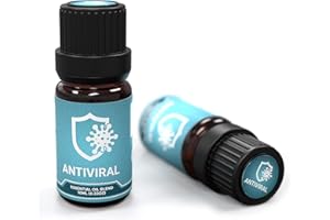 ECODROP ESSENTIAL OILS Ecodrop Antiviral Mischung ätherischer Öle aus Ravensara, Teebaum und Zedernholz - Aromatherapie, Bad, Spa, Diffusor-Duft - Wohltuend bei Erkältungen - Entspannender Duft, 10 ml