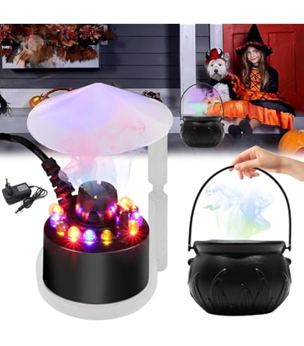 Behogan Ultraschall Vernebler Mit 12 LED - Mini Nebelmaschine Für Halloween & Teich